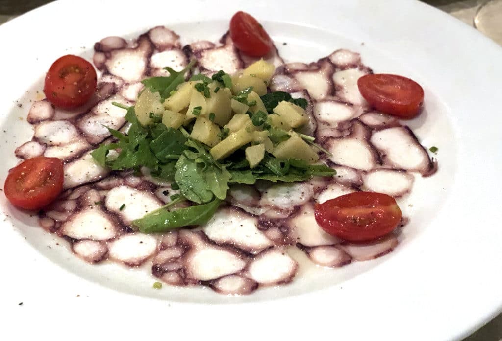 Toscana's Octopus Carpaccio is light and zesty.