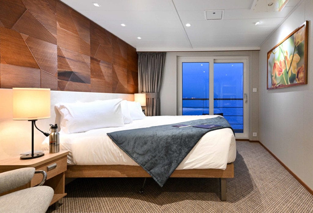 Many of the staterooms on Coral Adventurer have a balcony.