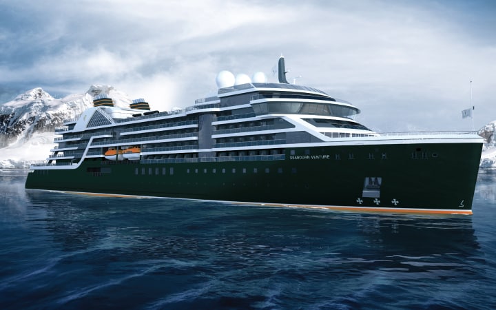 First glimpse of new Seabourn Venture.