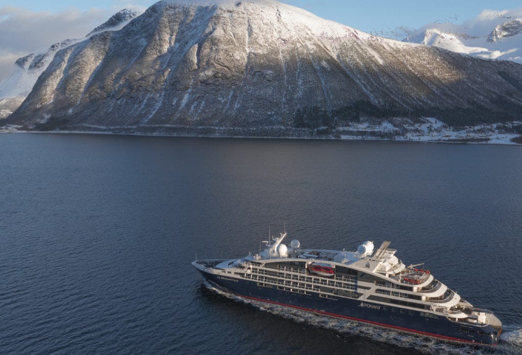 Le Bougainville set sail from its shipyard in Norway, bound for Spain.