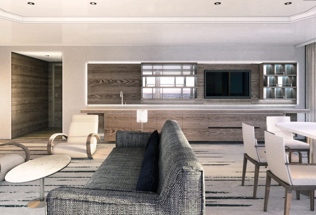 The spacious Owners Suite onboard Silver Origin.