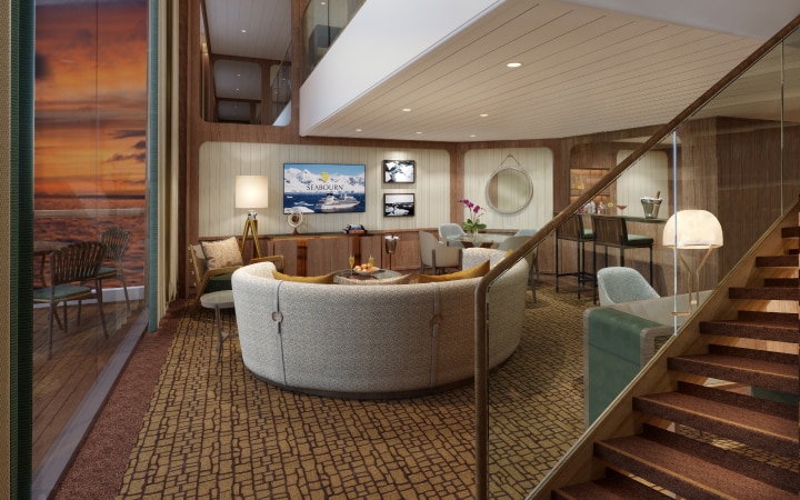 Two story suites on new Seabourn Venture