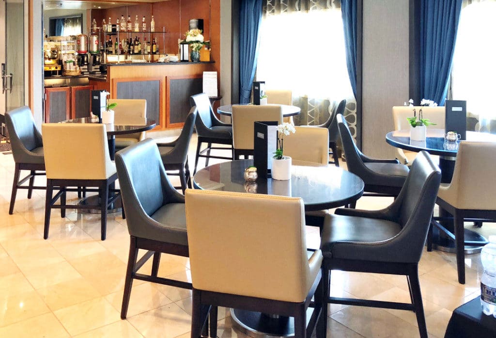 The Coffee Connection on Seven Seas Voyager is a popular meeting spot.