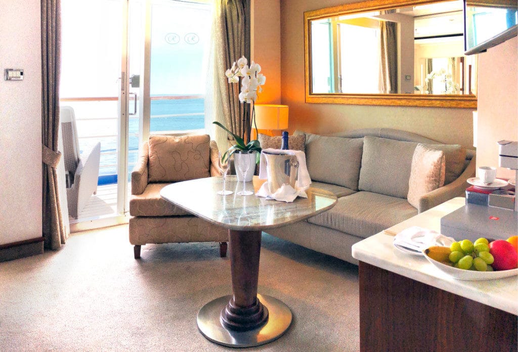 A Seven Seas Voyager Penthouse Suite.