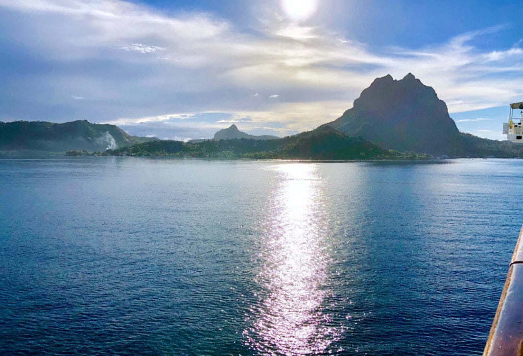 Sail inside the Bora Bora lagoon, that's the Oceania difference.