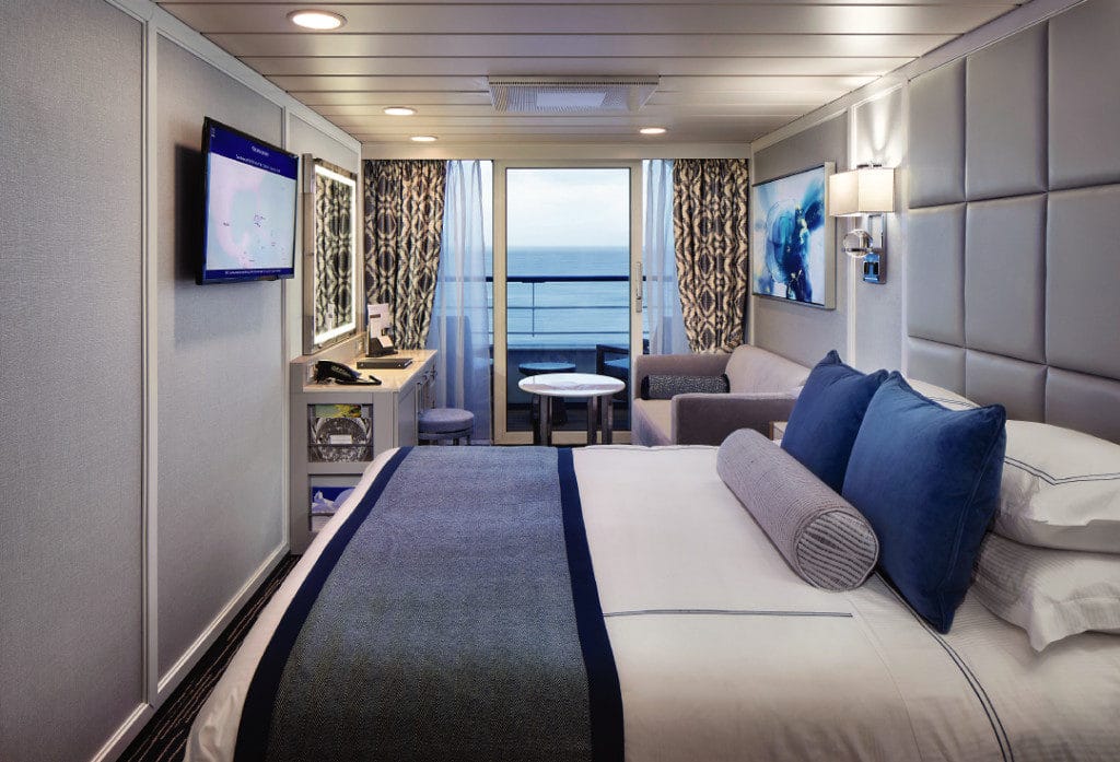 The Veranda Staterooms were all redecorated during the Oceania Sirena refurbishment.