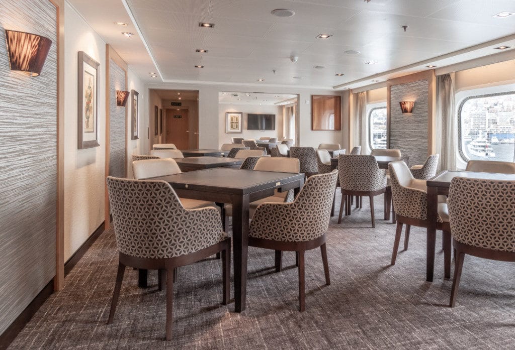 The card room was also redecorated as part of the Seabourn Odyssey refurbishment.