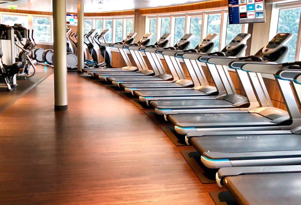 The Nieuw Statendam gym.