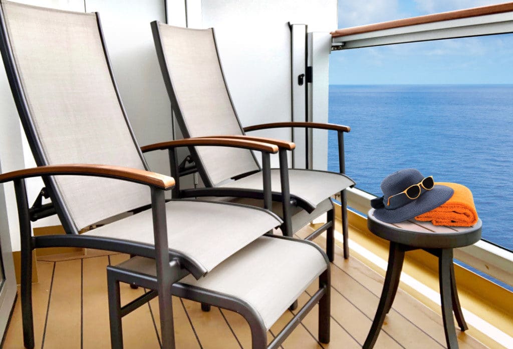 The balcony in a Nieuw Statendam Verandah Stateroom.