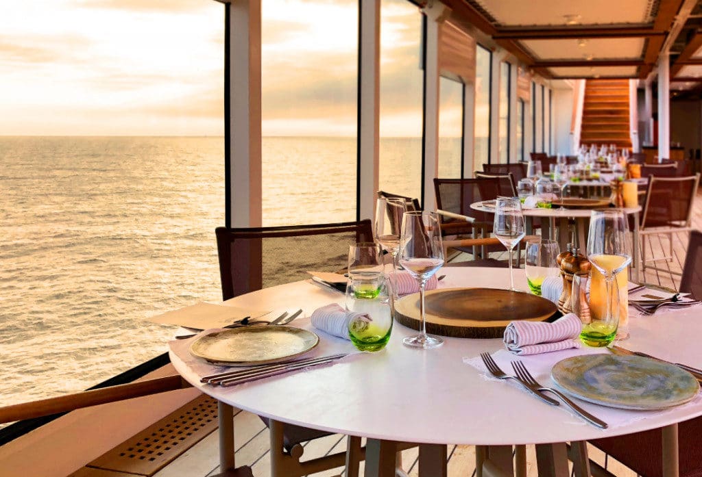 The Earth & Ocean restaurant on Seabourn Ovation.