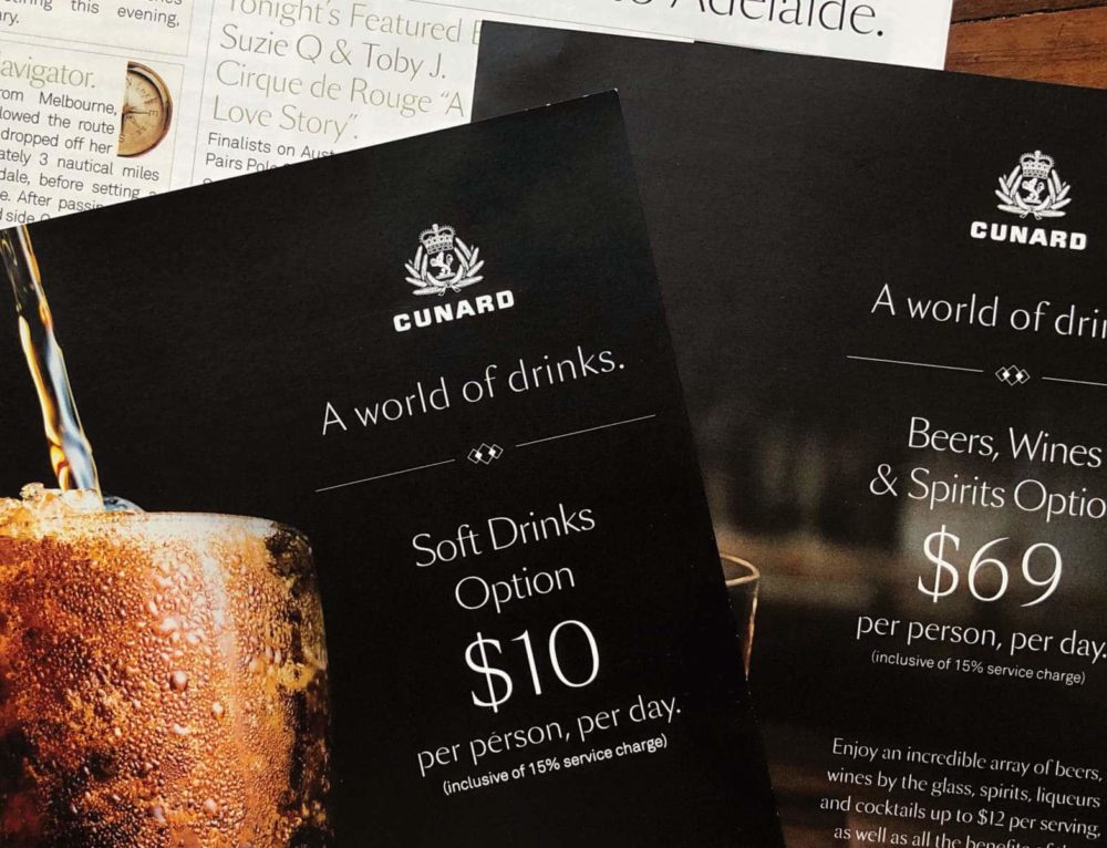 oceania cruise line drink packages