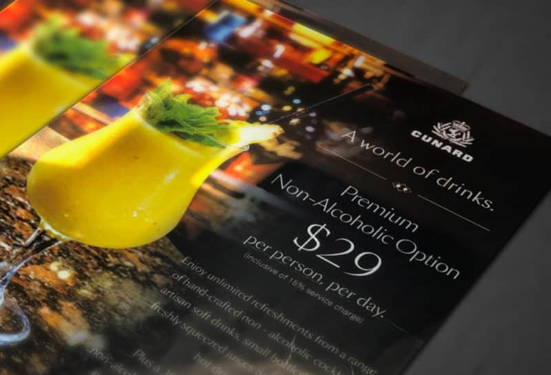 Expert guide Cunard drinks package and price lists (updated 2022