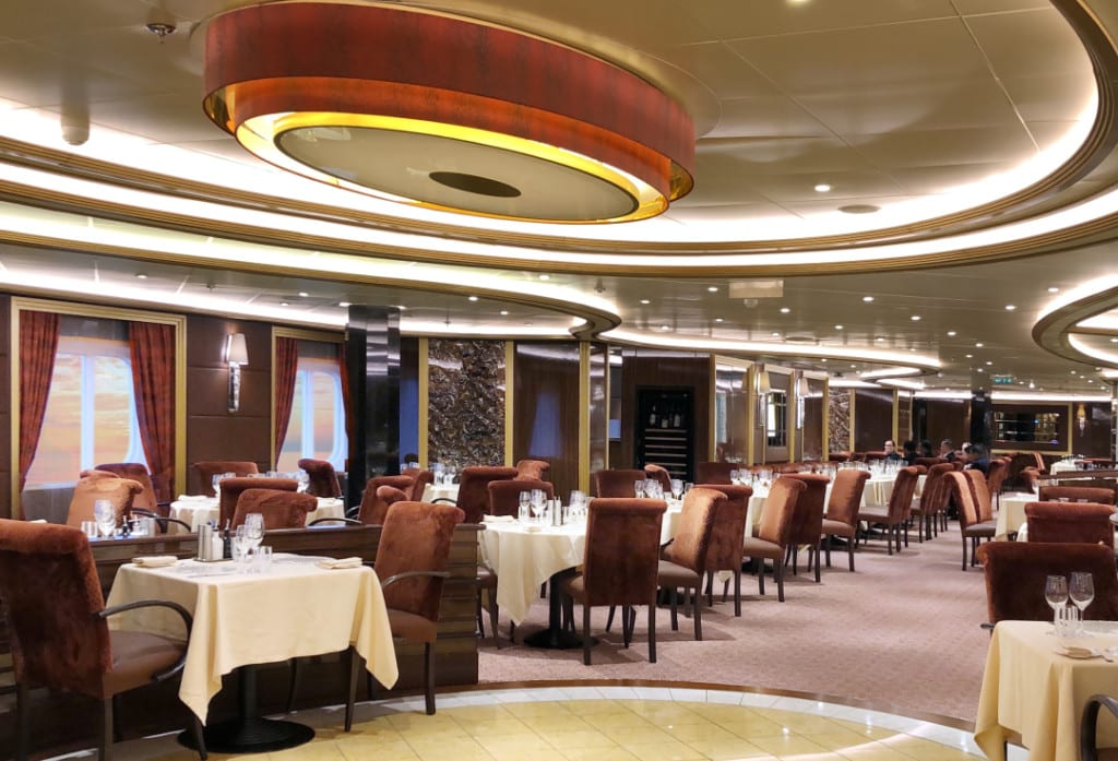 Atlantide restaurant on SIlver Spirit.