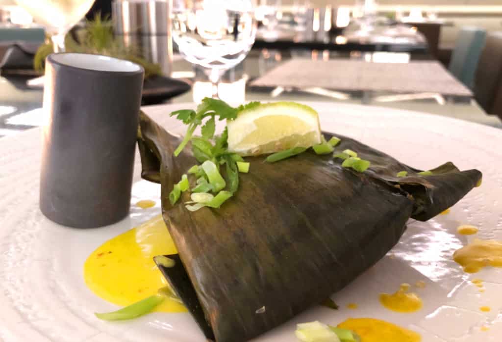 Banana Leaf Red Snapper as served in Indocine, on of the best Silver Spirit restaurants. 