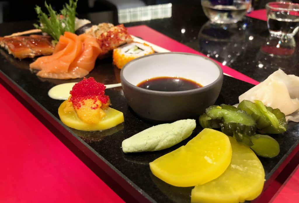Seishin's sushi and sashimi plate.