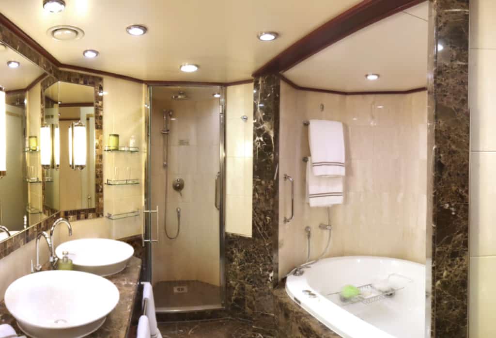 The Silver Spirit Silver Suite bathroom.
