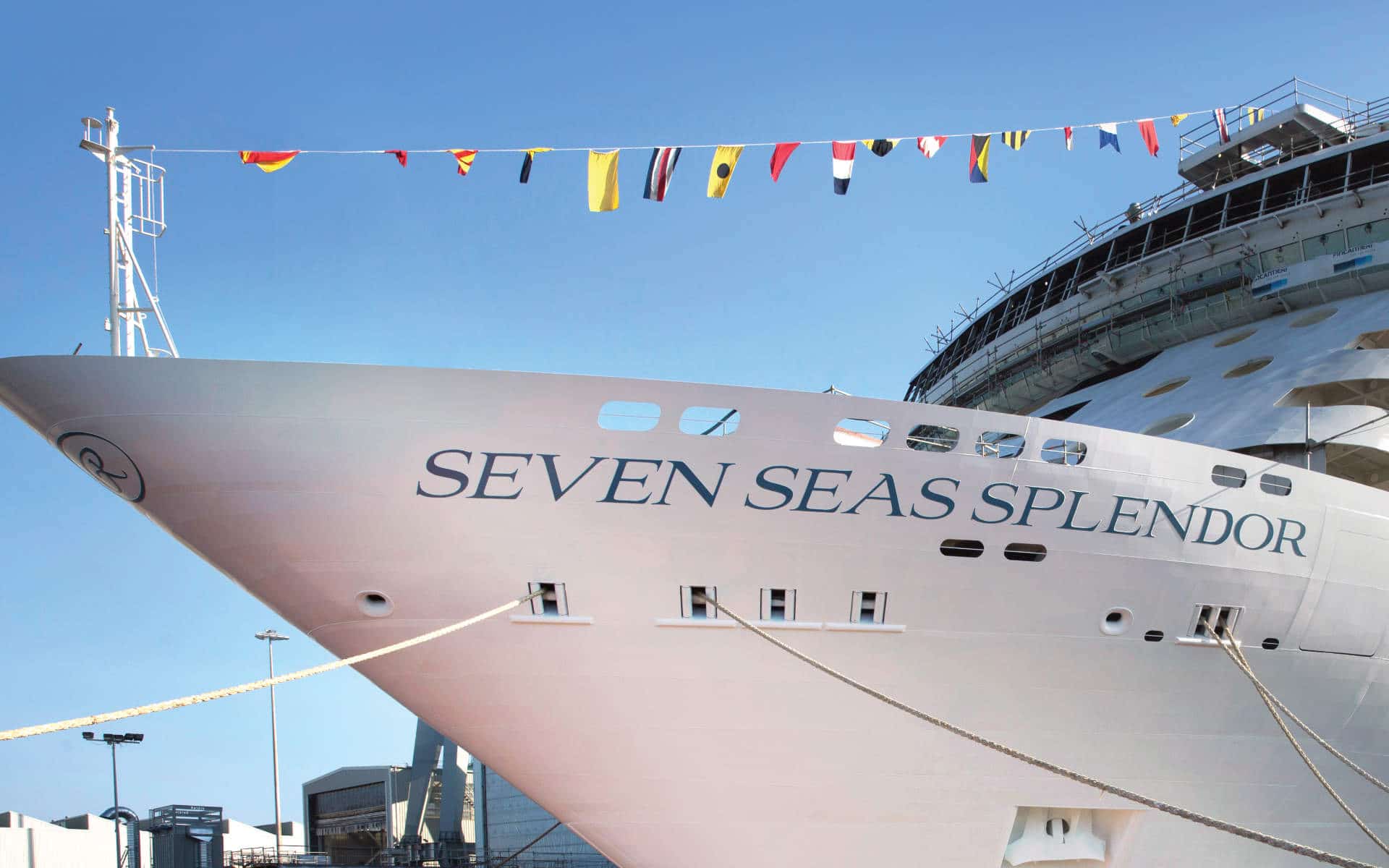Seven Seas Splendor before being launched.