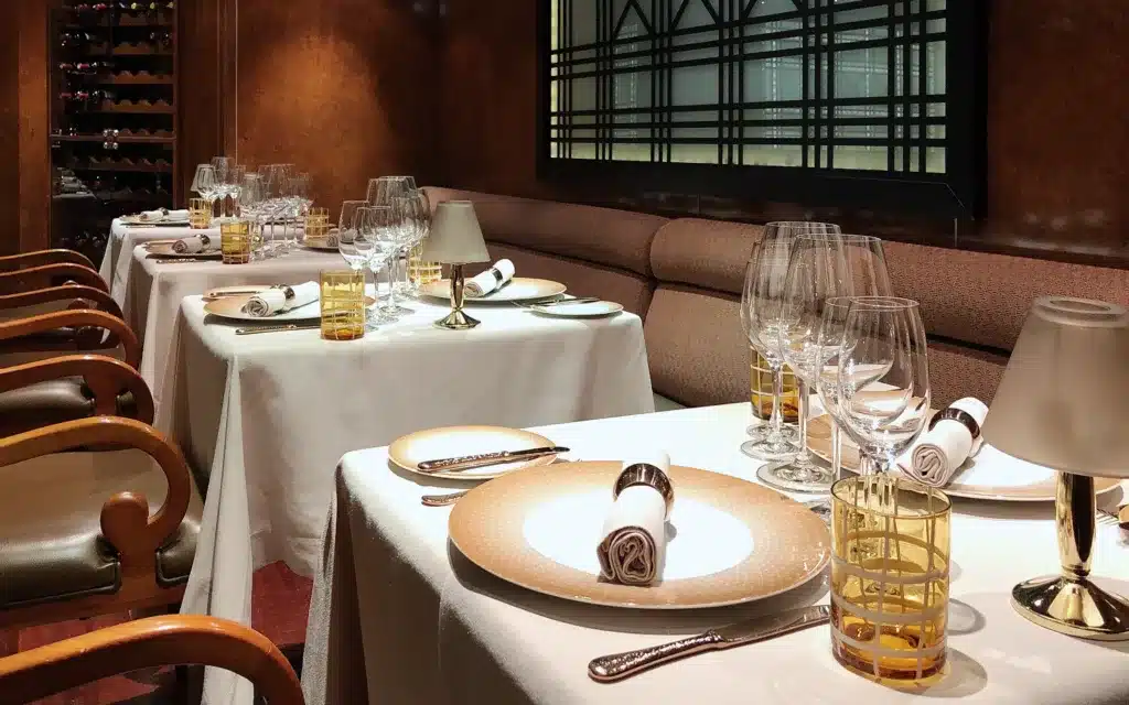 The La Dame restaurant on board Silver Spirit.
