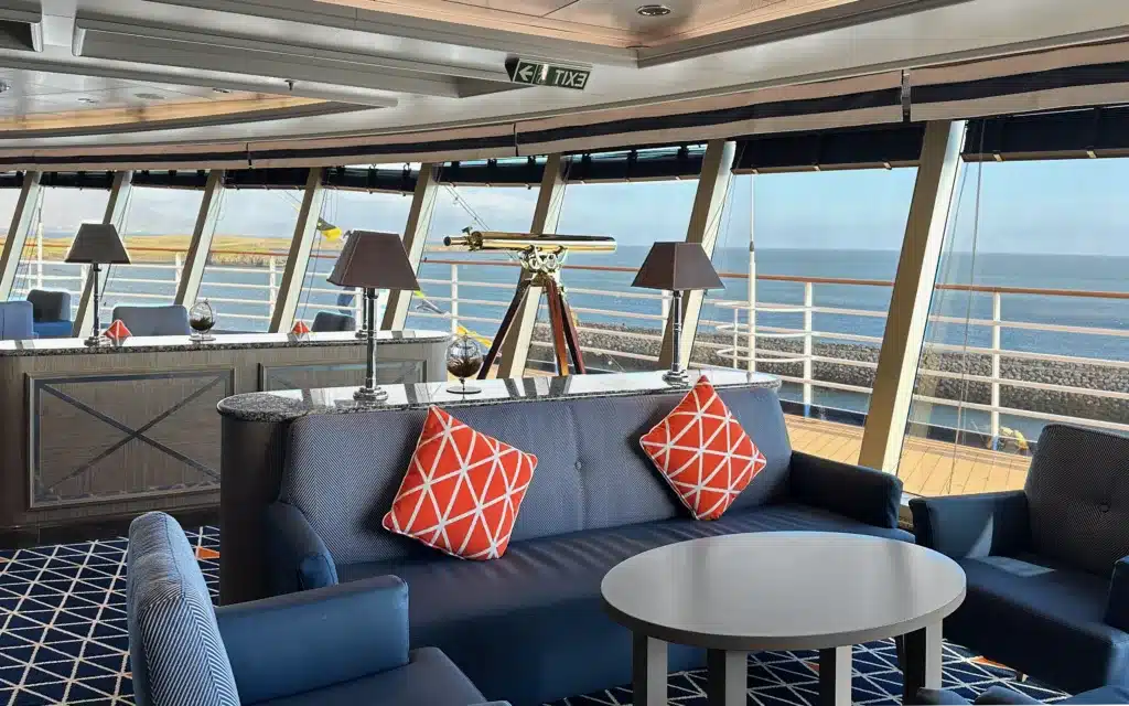 The Observation Library on board Silver Spirit.