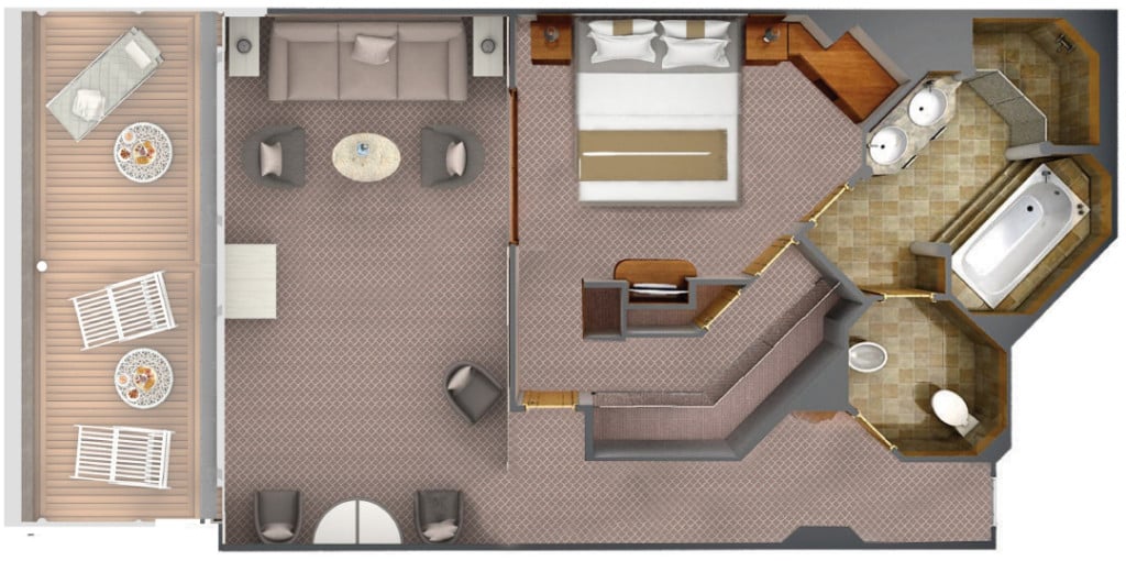 The Silver Spirit Silver Suite floor plan.