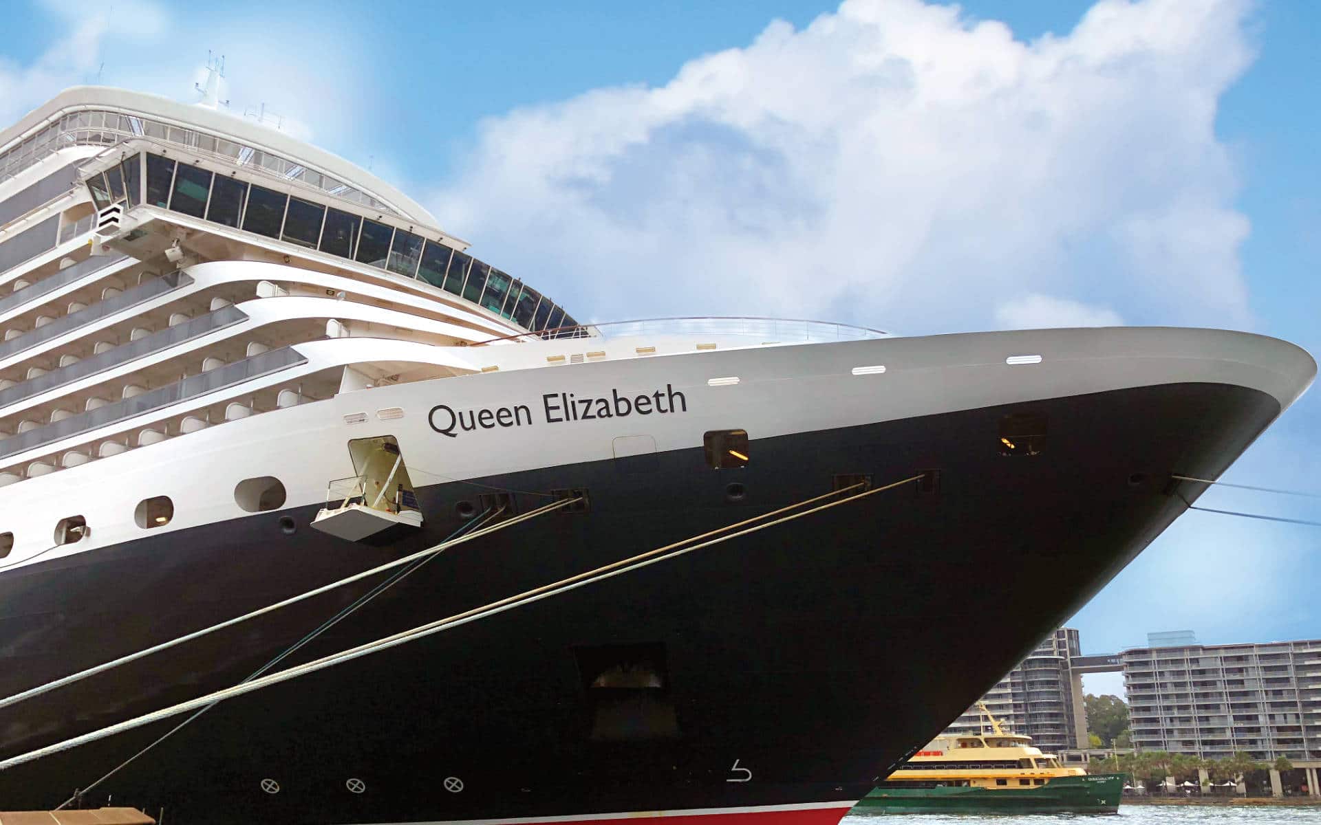 The Queen Elizabeth cruise ship.
