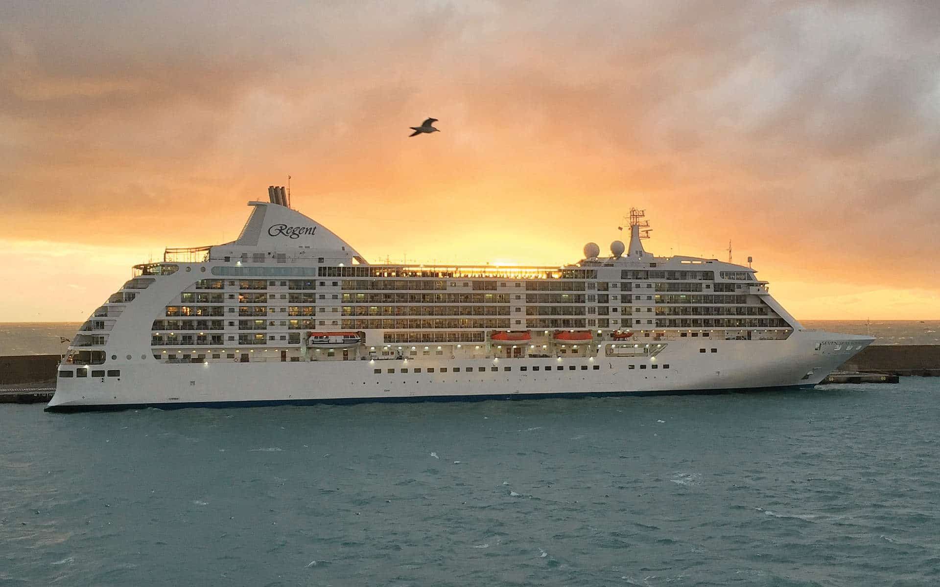 The Seven Seas Mariner cruise ship.