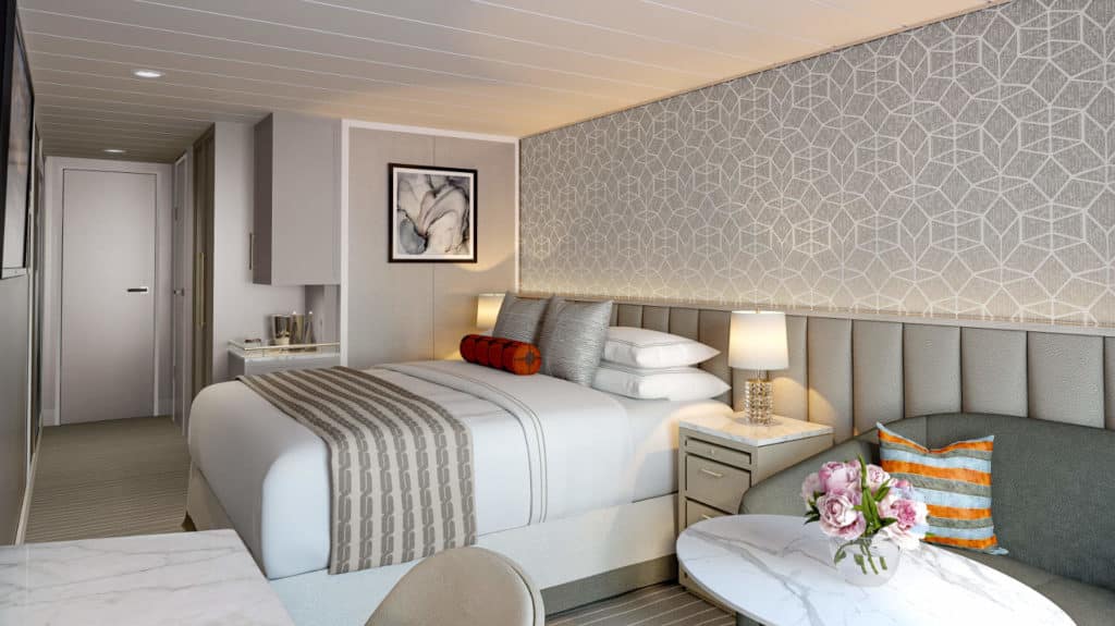 The layout of the Veranda Stateroom is improved.