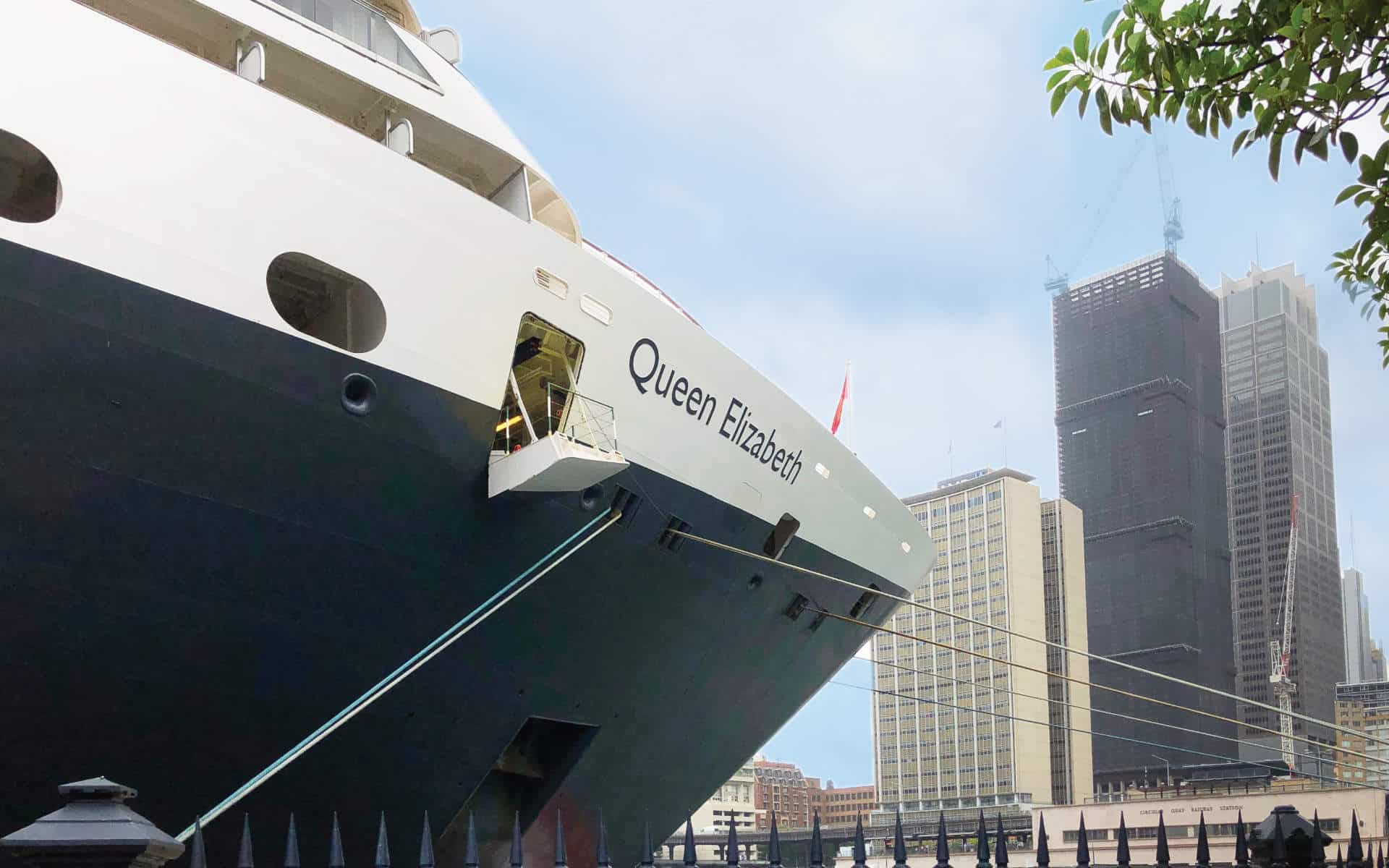 The Queen Elizabeth cruise ship.