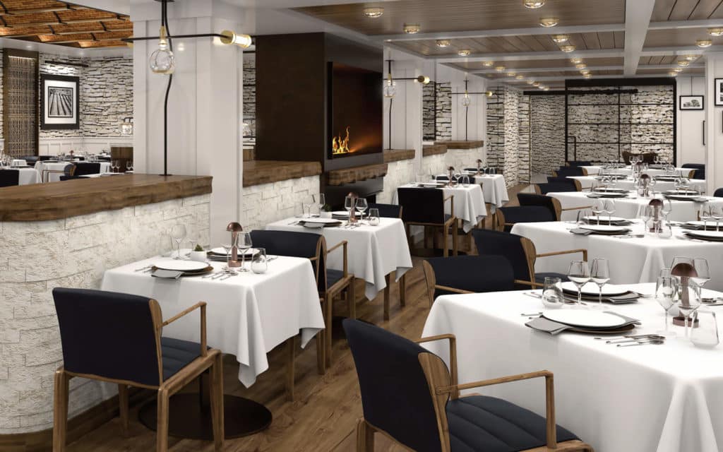 Ember is a new restaurant on Oceania's Vista (rendering).