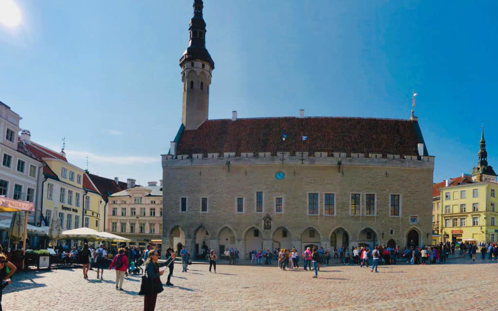 The main square in Tallin, Estonia.