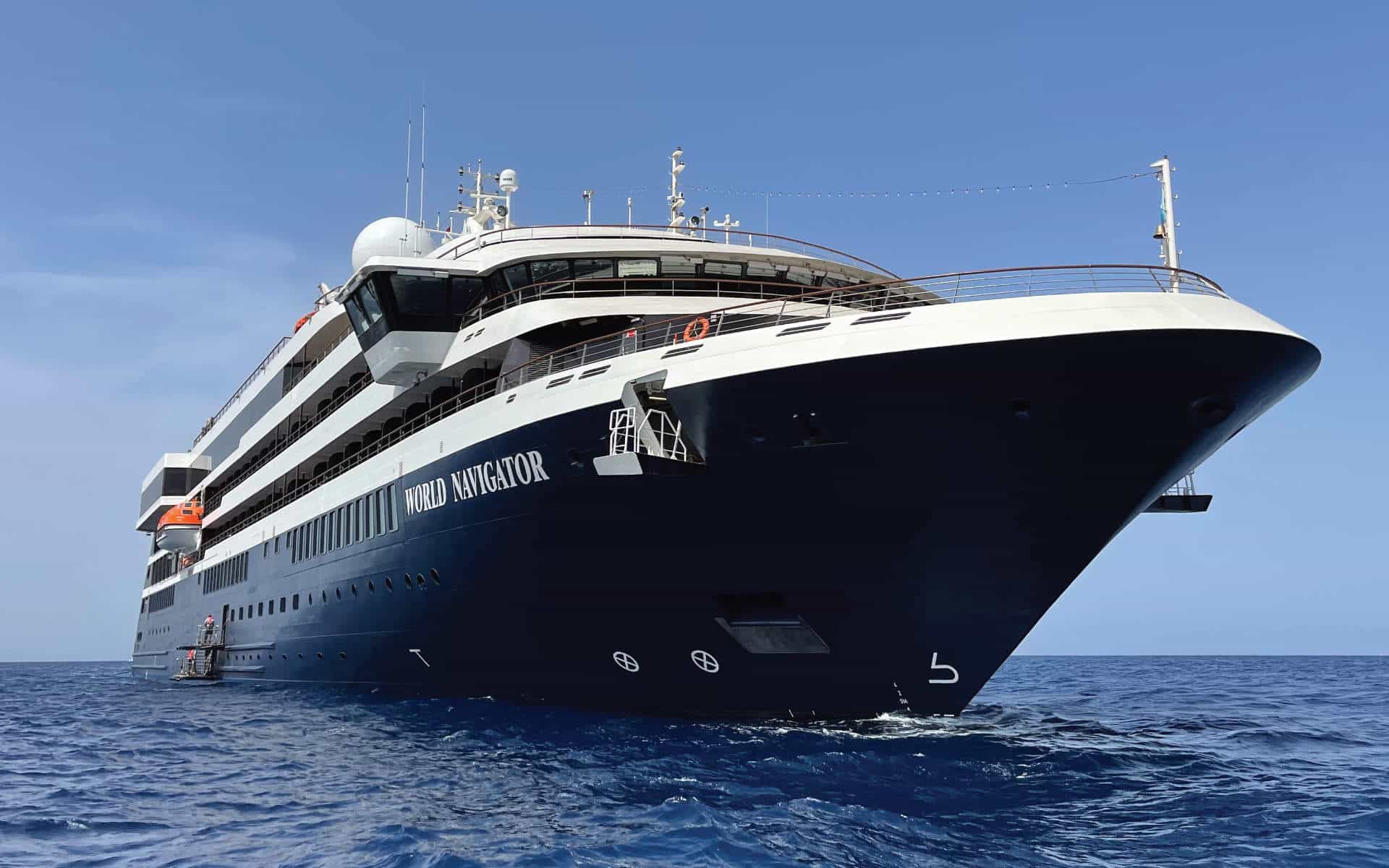 Atlas Ocean Voyages launch cruise ship, named World Navigator.