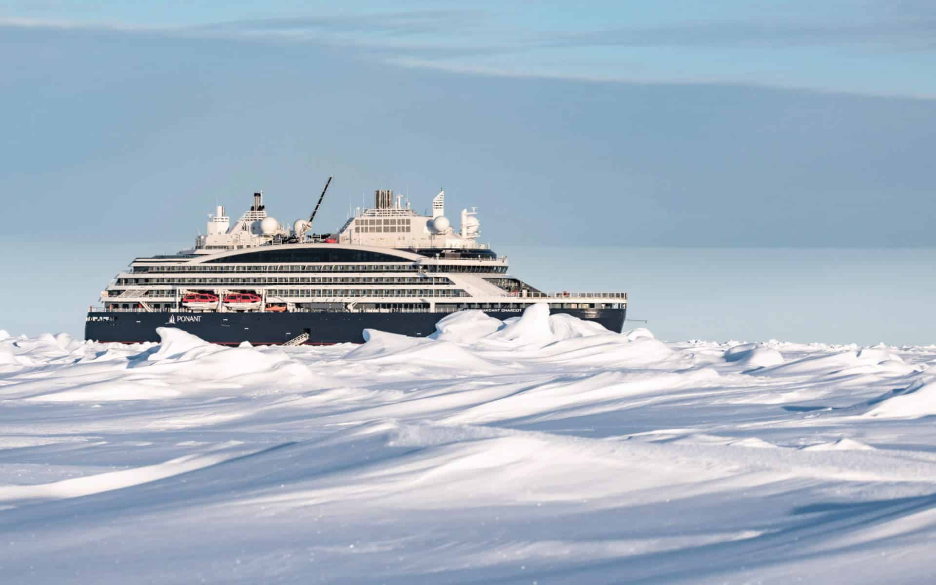 Le Commandant Charcot official launch sees the vessel embark on polar expeditions.