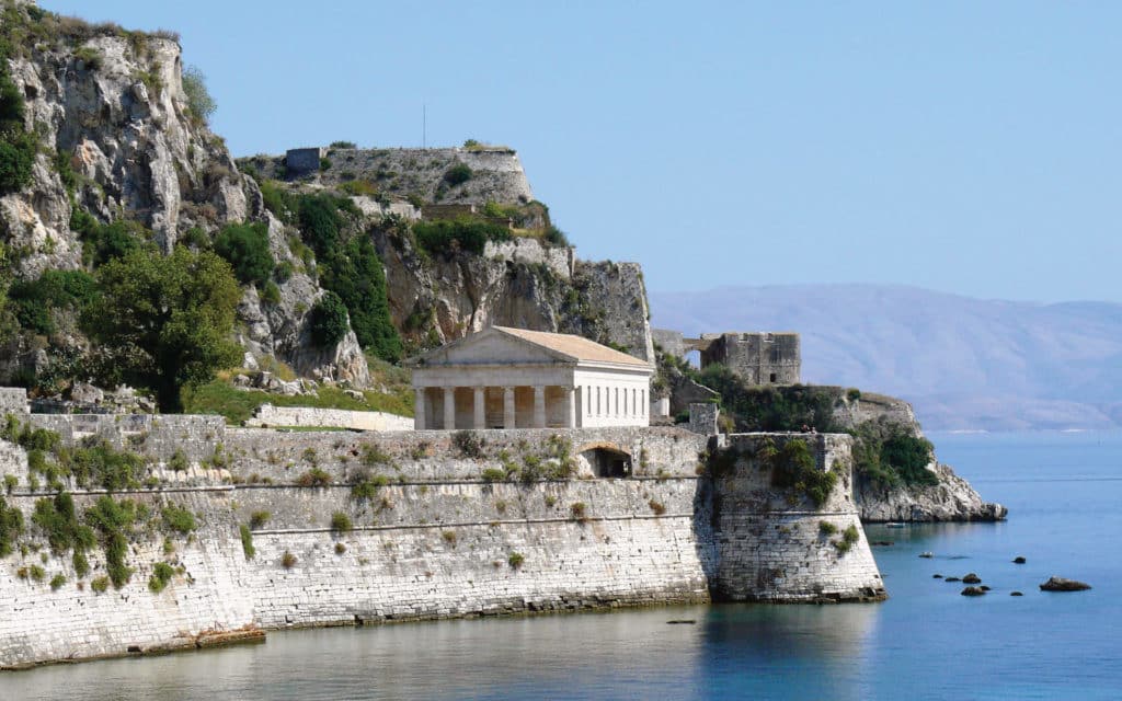 One of Corfu's ancient Greek temples.