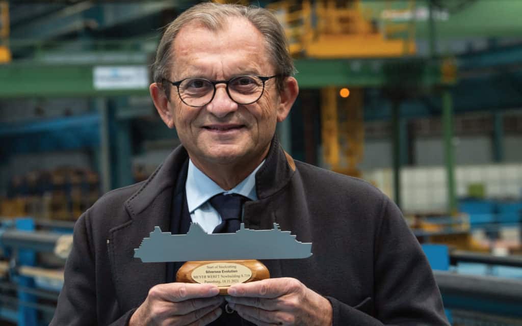 Roberto Martinoli at the Meyer Werft shipyard in Germany.