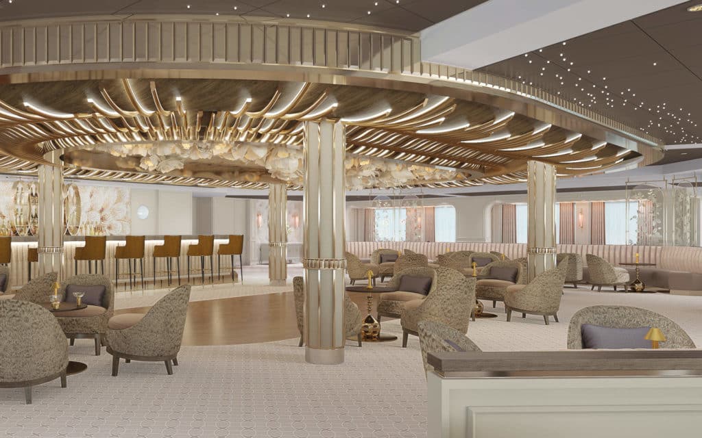 The Observation Lounge on Seven Seas Splendor (rendering).