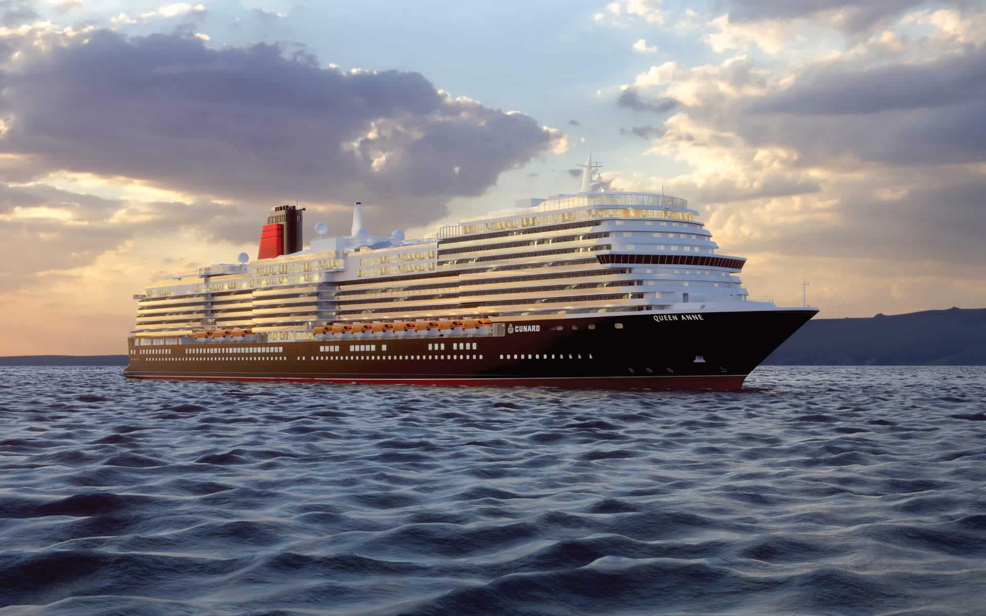 A render Cunard Line's new Queen Anne cruise ship.