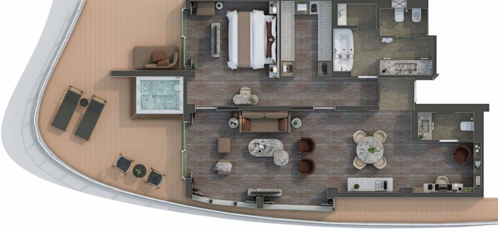 Layout of the Silver Nova Otium Suite