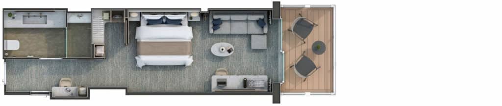 Silver Nova Veranda Suite layout.