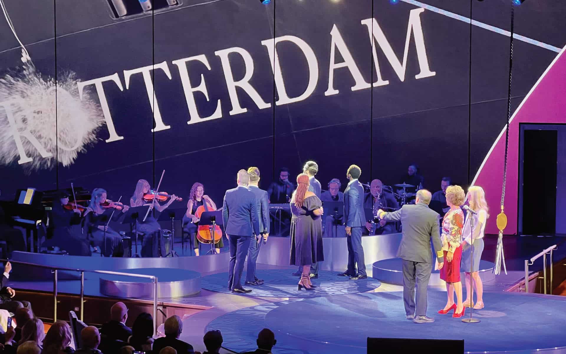 The moment Her Royal Highness Princess Margriet of the Netherlands christened Rotterdam.