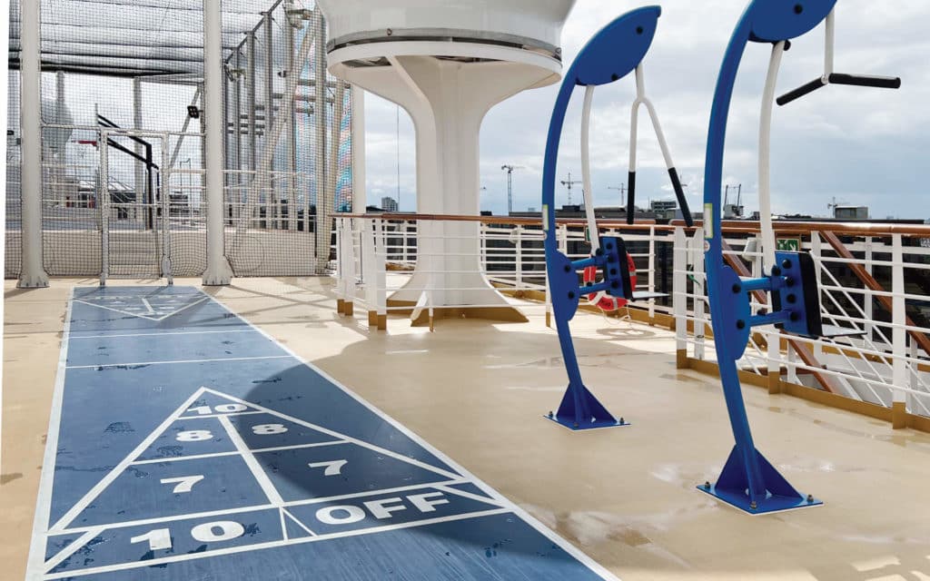 Rotterdam has shuffleboard courts and outdoor fitness machines.