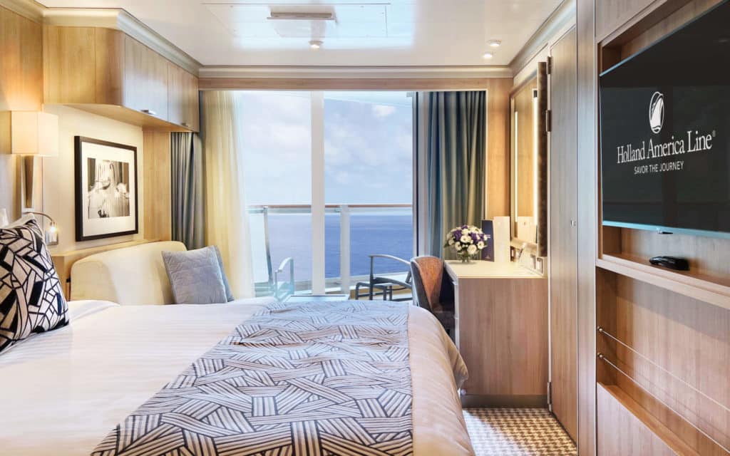 A Verandah Stateroom which forms part of this Rotterdam review.