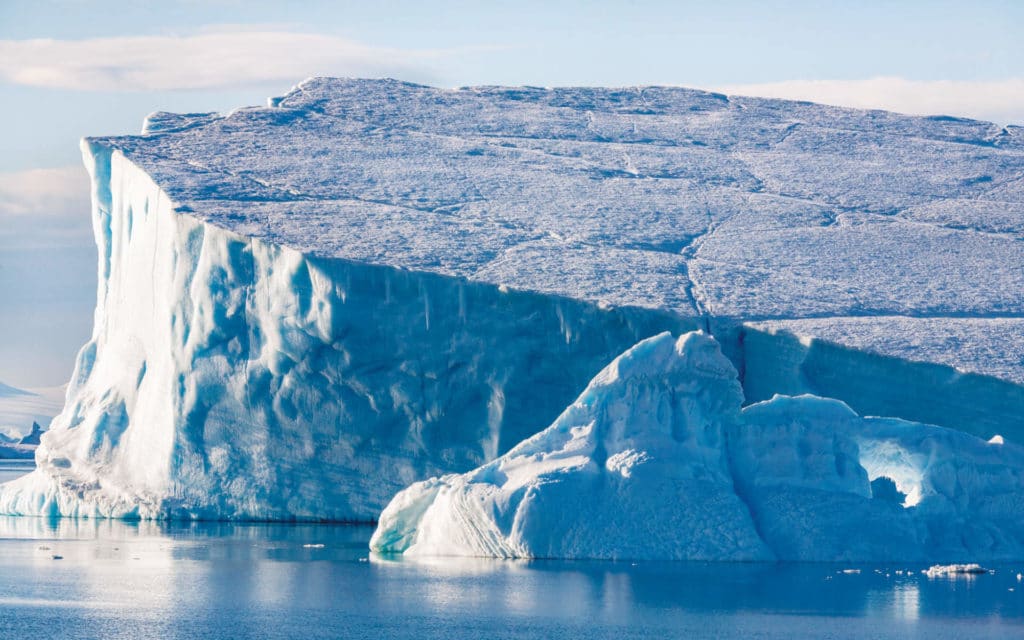 An iceberg in Antarctica.