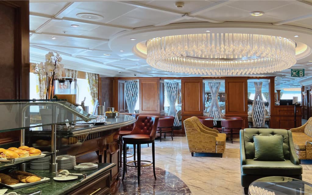 Baristas cafe on Oceania Nautica.