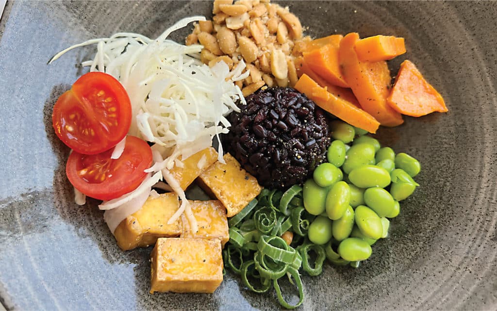 The Bangkok Power Bowl as served in The Bistro, on of the Nautica restaurants.