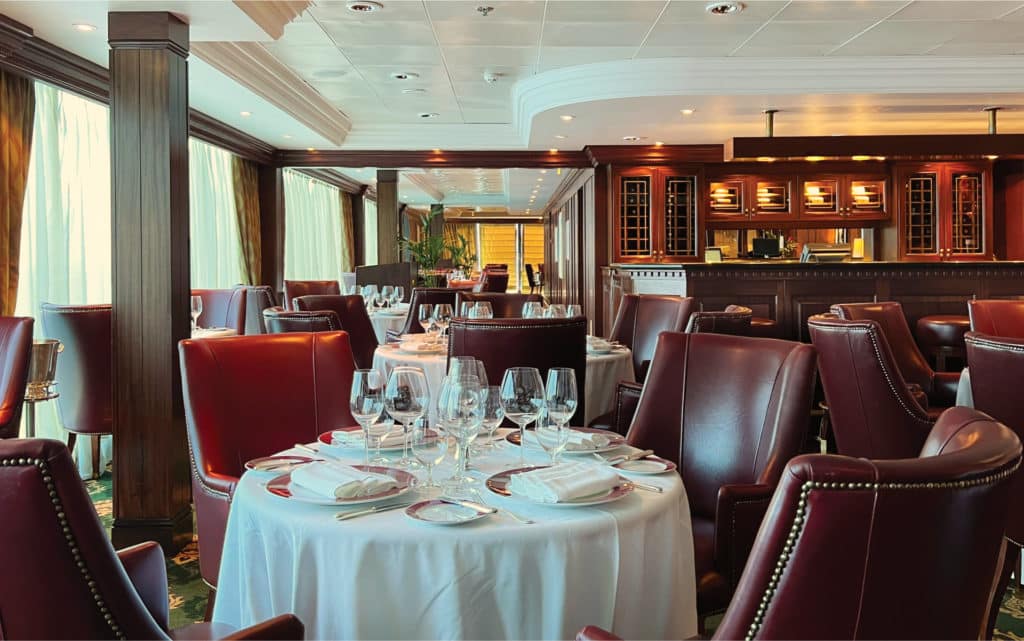 The Polo Grill speciality restaurant on Oceania Nautica.