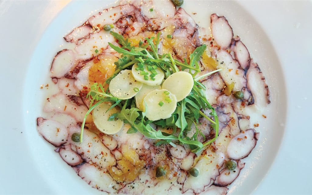 Toscana's Octopus Carpaccio.