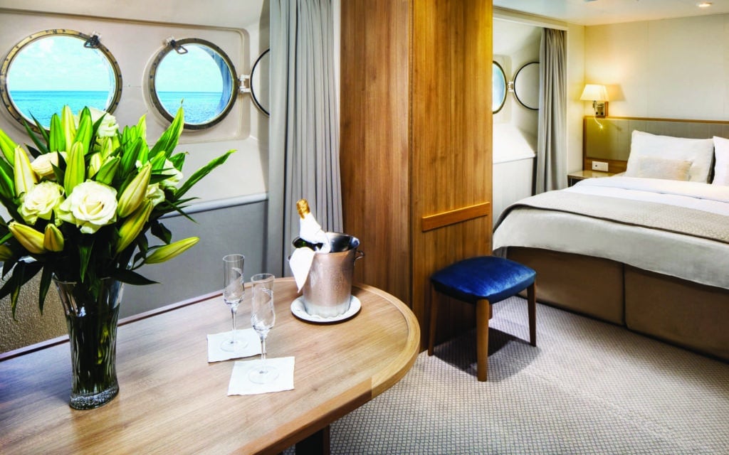 A Commodore Suite on Sea Dream Yacht Club.