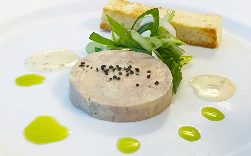 A Foie Gras Terrine as served on Seabourn Quest.