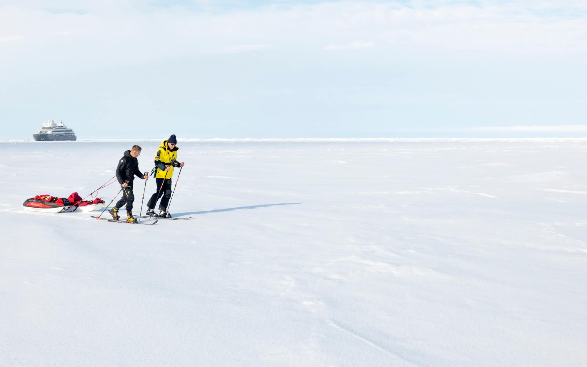 The Polar Raid is a unique expedition expereince available to Ponant guests.