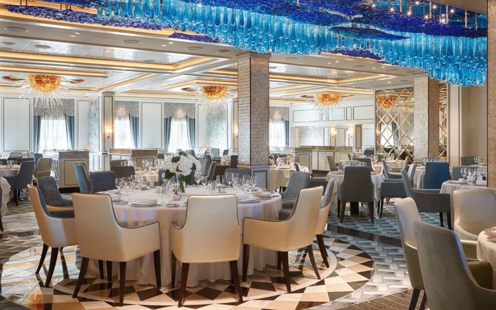 The Compase Rose restaurant on Seven Seas Explorer.